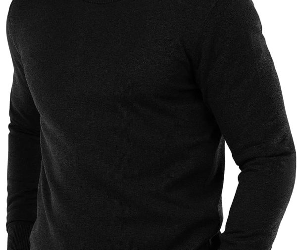 Men Crew Neck Sweater  Lightweight Sweatshirts Knitted Pullover for Casual Or Dressy Wear