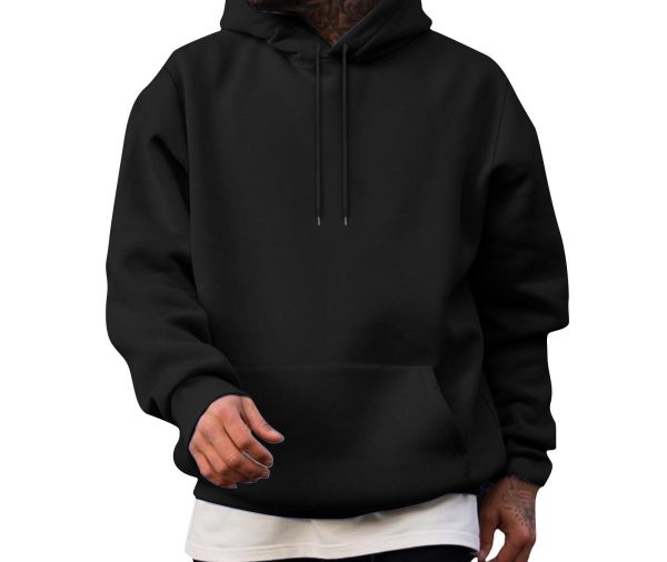 Mens Hoodies Long Sleeve Hoodies for Men Outdoor Sports Casual Mens Hoodies Pullover Sweatshirt With Pocket, Black 3XL